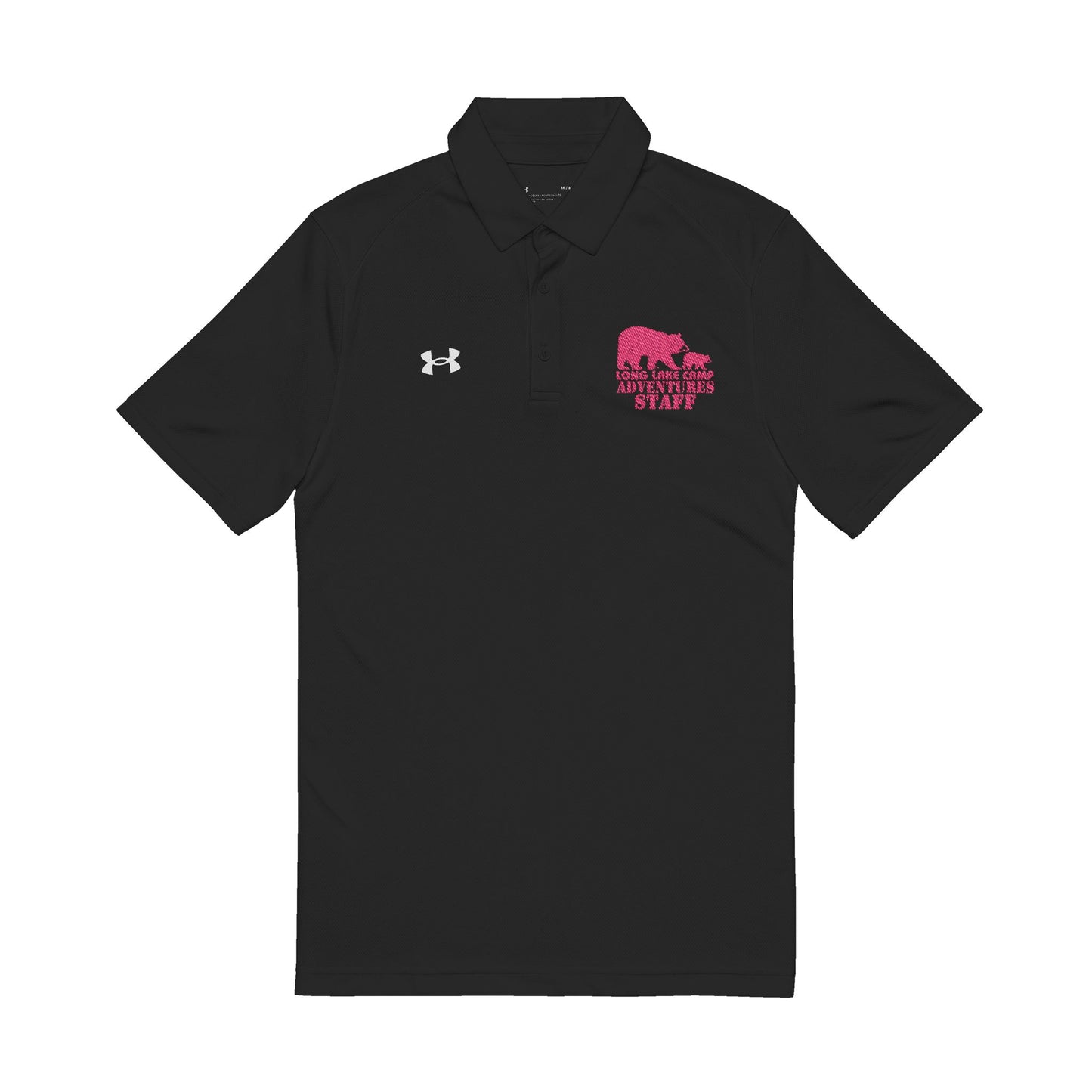 Adventure Staff Embroidered Under Armour® Men's Polo Shirt - Raspberry Logo (Select Color)