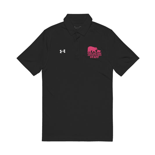 Adventure Staff Embroidered Under Armour® Men's Polo Shirt - Raspberry Logo (Select Color)