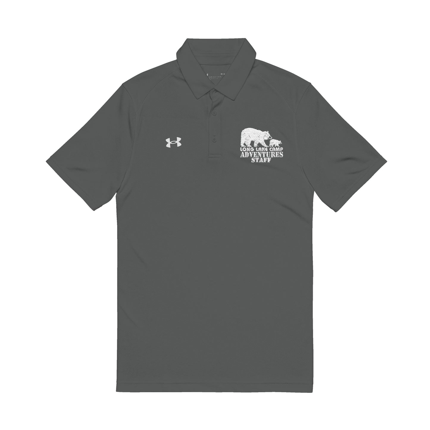 Adventure Staff Embroidered Under Armour® Men's Polo Shirt - White Logo (Select Color)