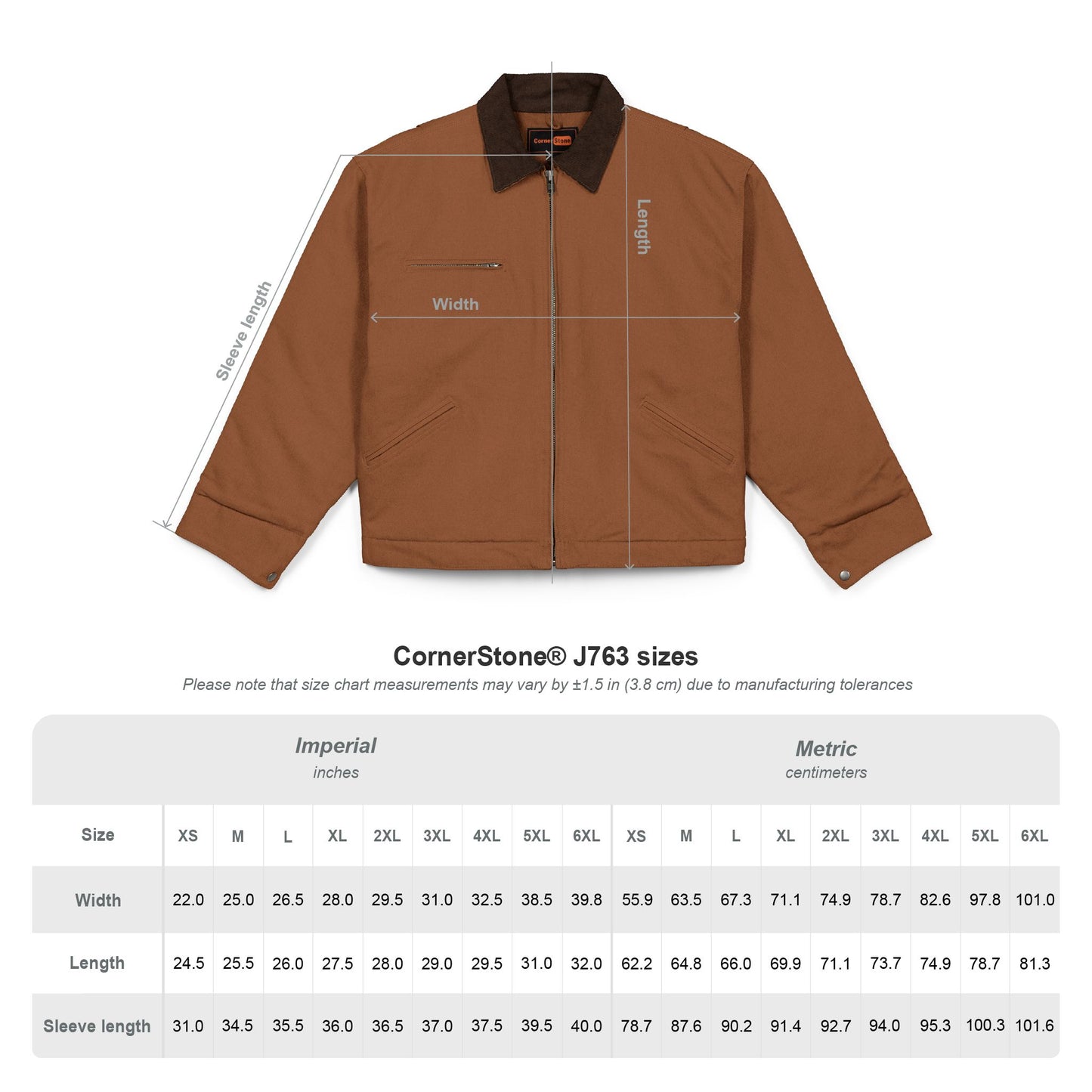 5 Year+ CornerStone® Unisex Duck Cloth Work Jacket  (BLUE LOGO 2026)
