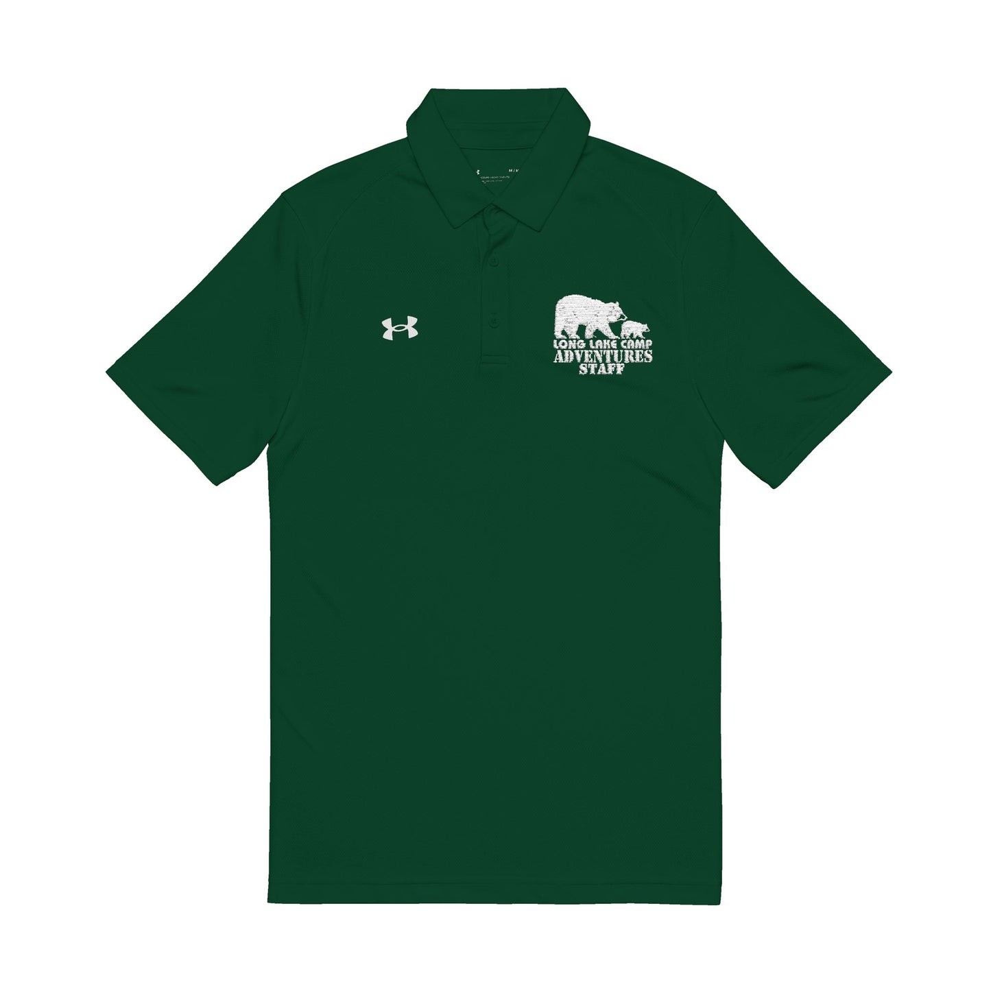 Adventure Staff Embroidered Under Armour® Men's Polo Shirt - White Logo (Select Color)