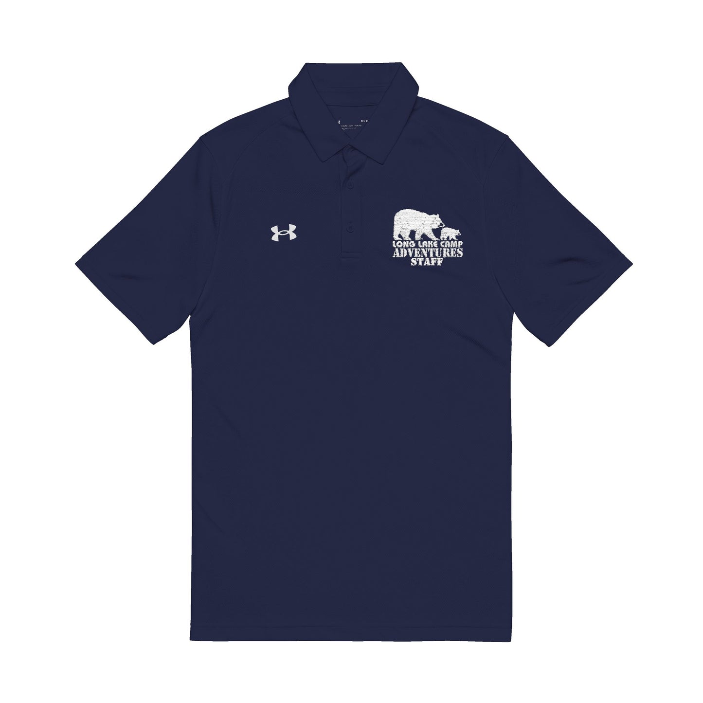 Adventure Staff Embroidered Under Armour® Men's Polo Shirt - White Logo (Select Color)